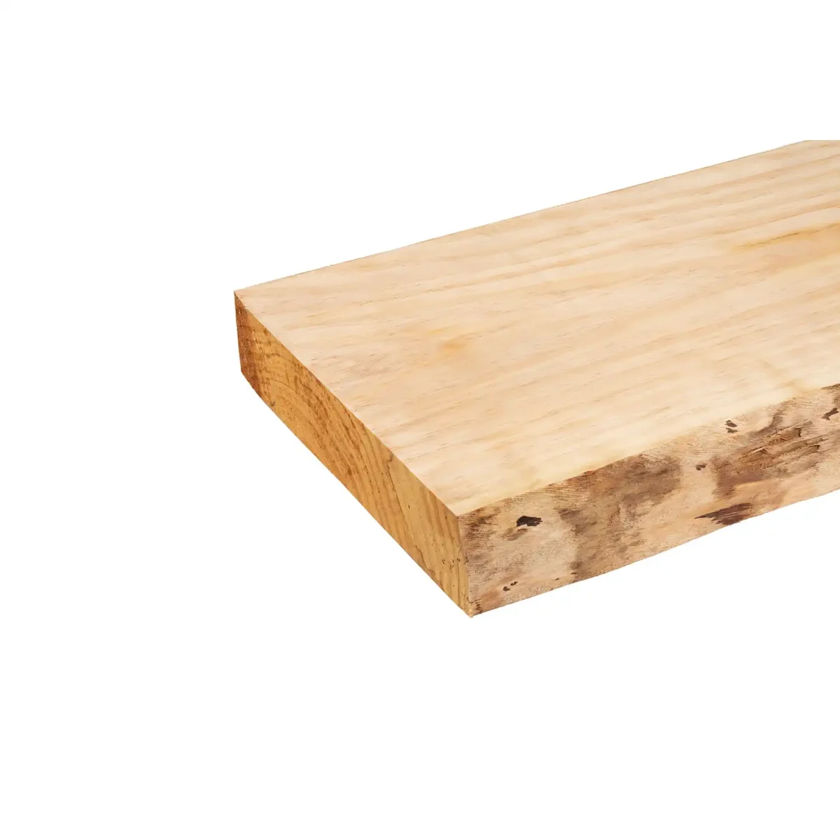 Tablón de madera maciza con canto natural