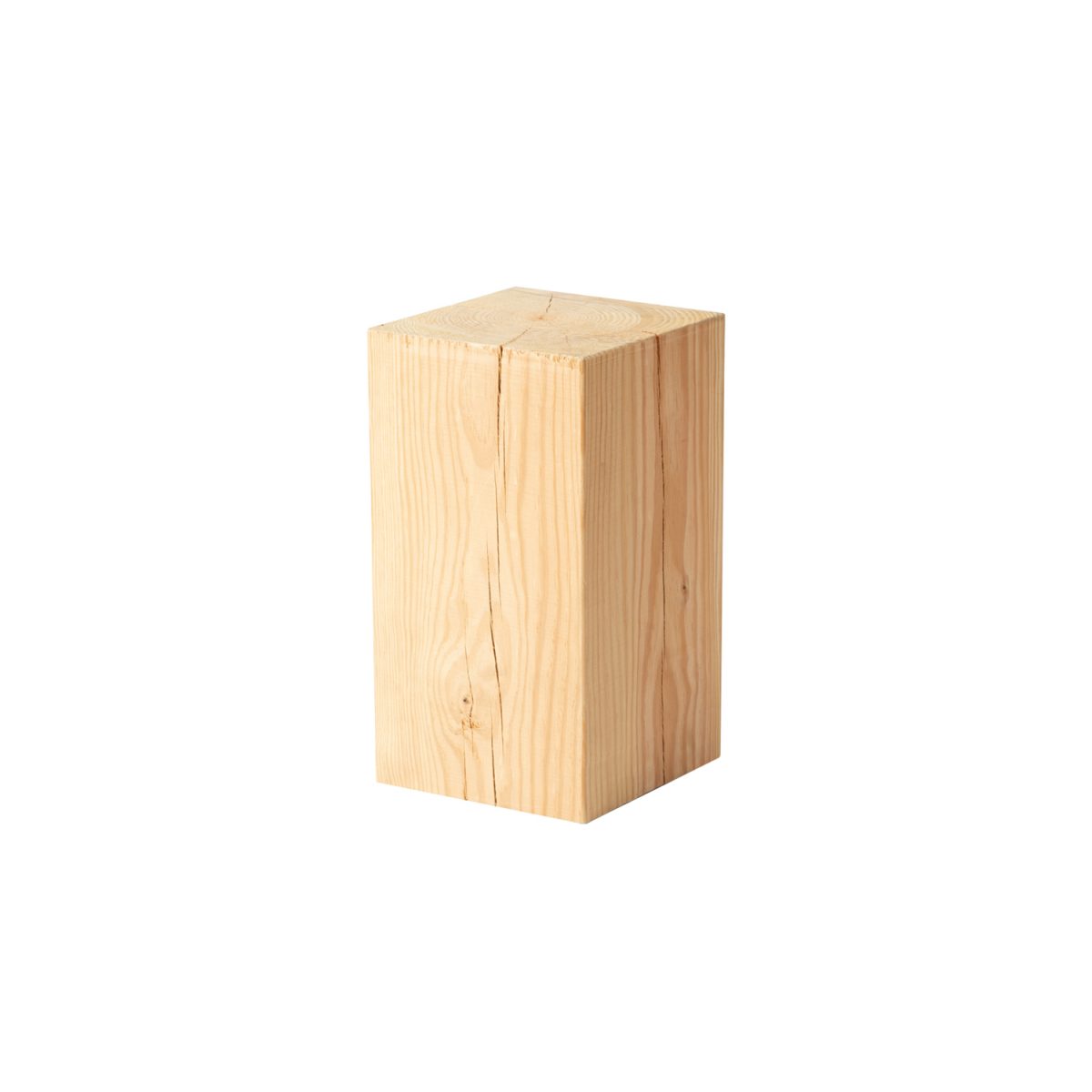 Cubo de madera maciza decorativo