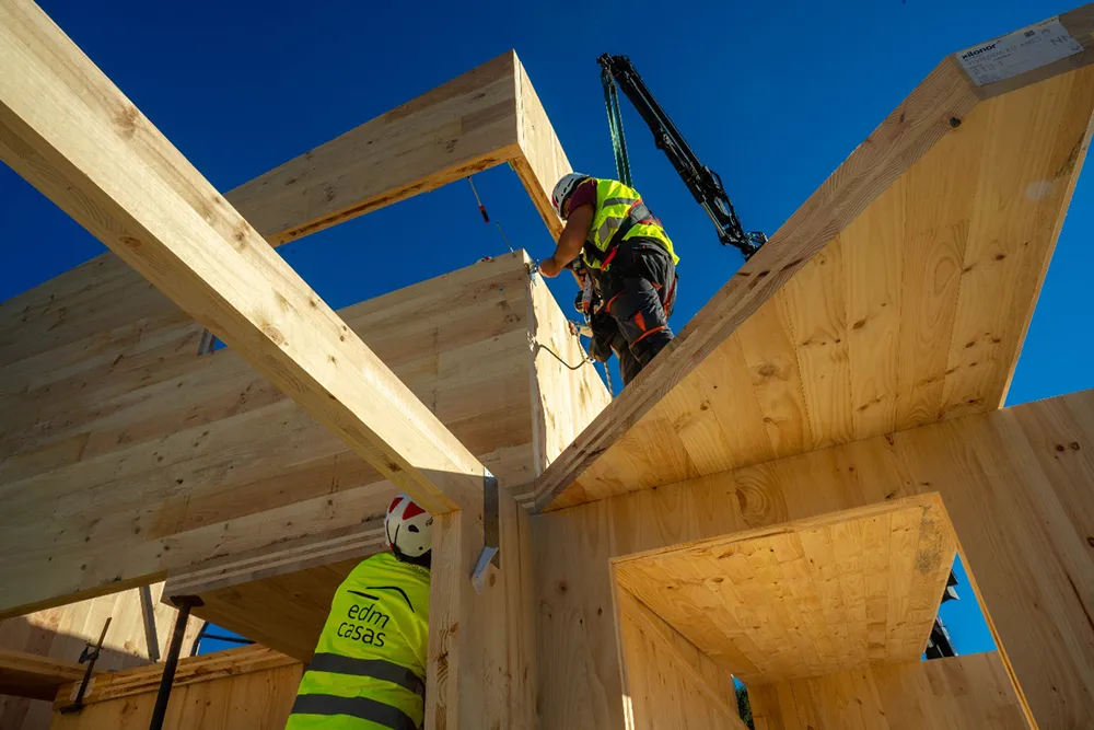 Construcción de madera.