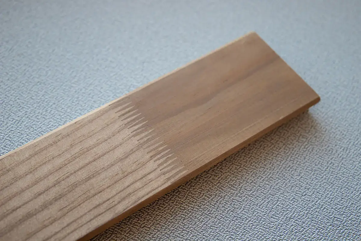 Ejemplo de unión con finger joints